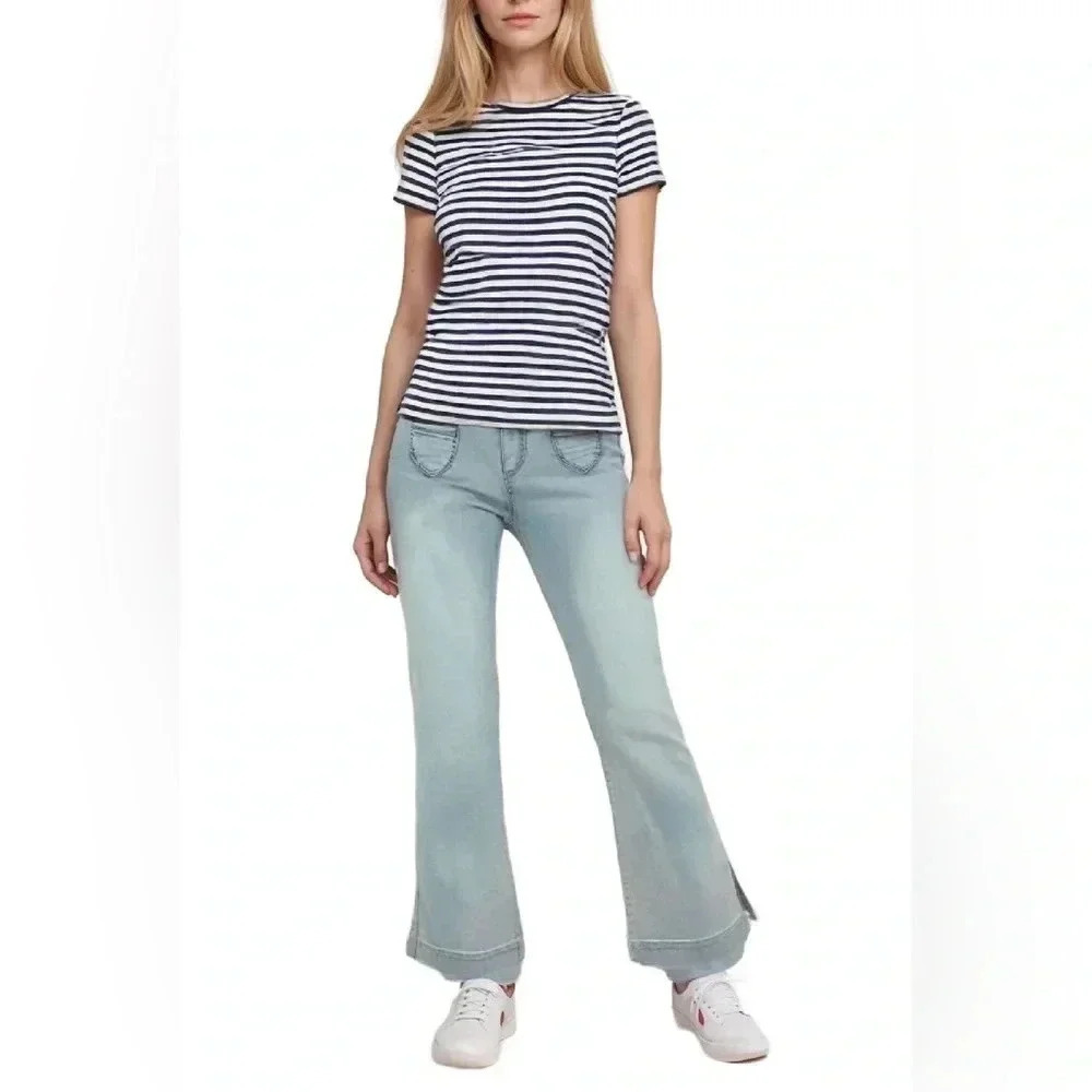 Route 66 Vintage Flared Wide Leg Denim Jeans